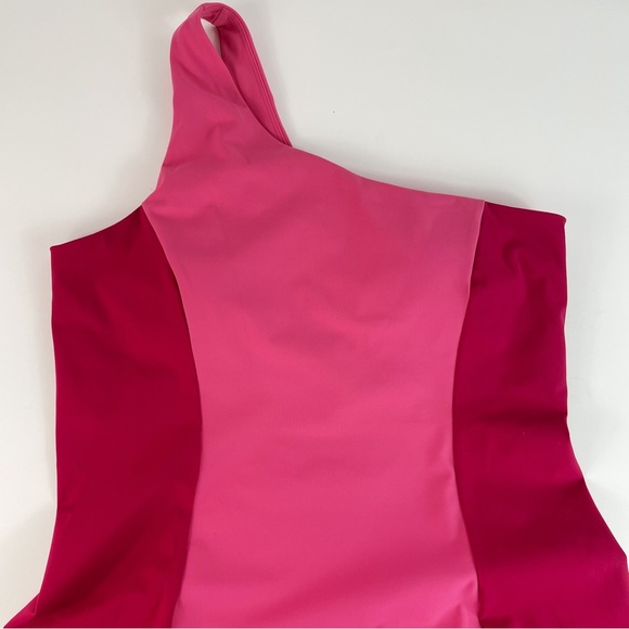 Outdoor Voices One Shoulder Asymmetrical Dress Athletic Mini Pink - Picture 6 of 11